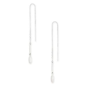 NWT Kendra Scott Fern Threader Earrings - Bright Silver
